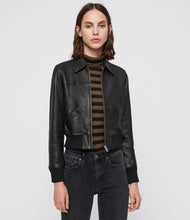 Load image into Gallery viewer, Pascao Leather Bomber Jacket