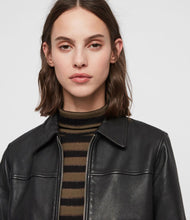 Load image into Gallery viewer, Pascao Leather Bomber Jacket