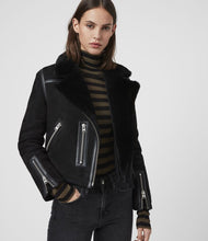 Load image into Gallery viewer, Willow Shearling Biker Jacket