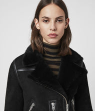 Load image into Gallery viewer, Willow Shearling Biker Jacket