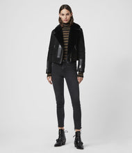 Load image into Gallery viewer, Willow Shearling Biker Jacket